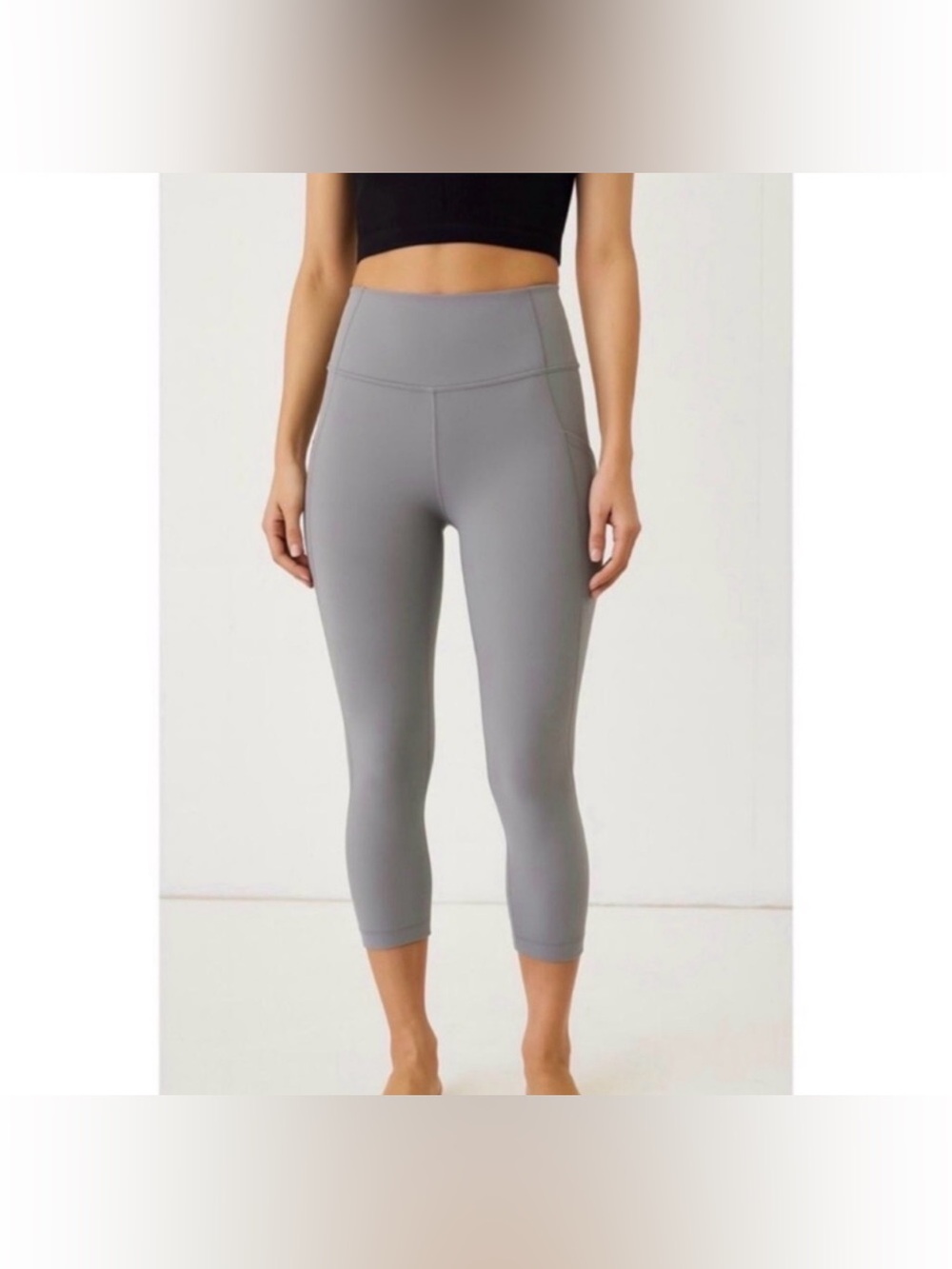 Lululemon Swift Speed High Rise Crop 23" Leggings Grey Size 4